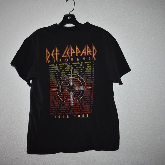 Def Leppard Blazing Thru America Tour Music Rock Metal Album Mens T Shirt - Picture 3 of 5